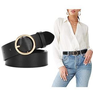 2797 Women Leather Belt With O-ring Buckle,fashion Soft Ladies Waist Belt